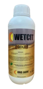 Imagem disponibilizada pela fabricante do produto WetCit. Retrata frasco do produto com foco em seu rótulo.